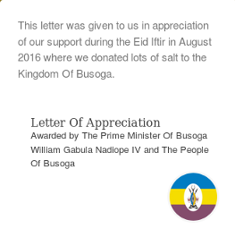 Letter of Appreciation